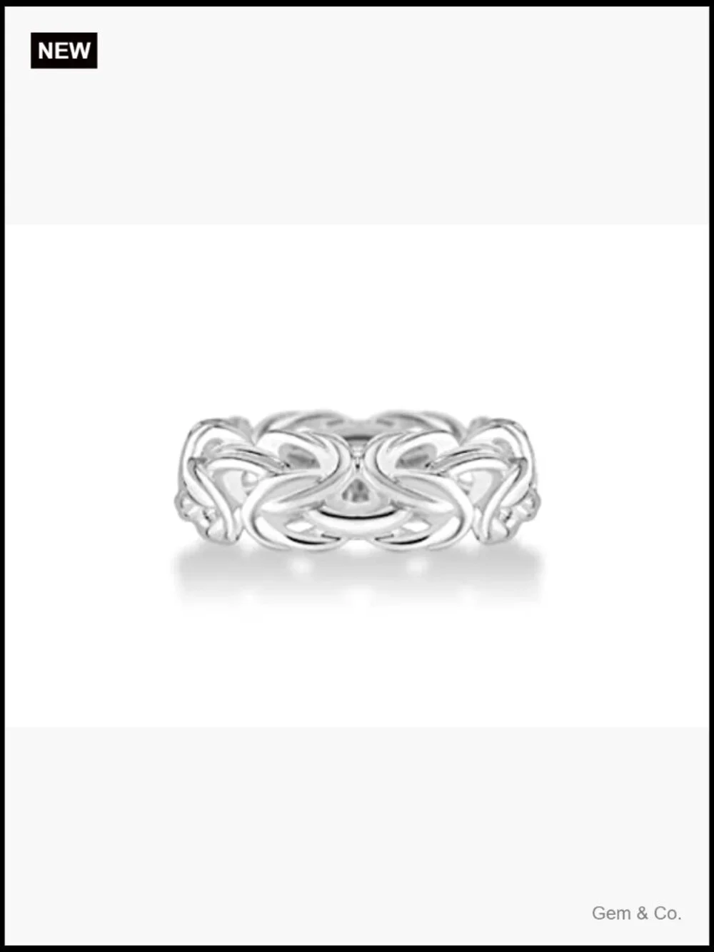 925 Sterling Silver 7mm Byzantine Band Ring Women Italy Handmade